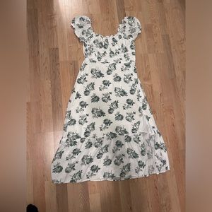 Hollister midi floral dress, smocked back